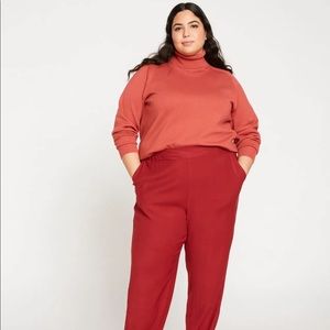 Universal Standard Dylan Luxe Twill Joggers (NWT) - Sangria